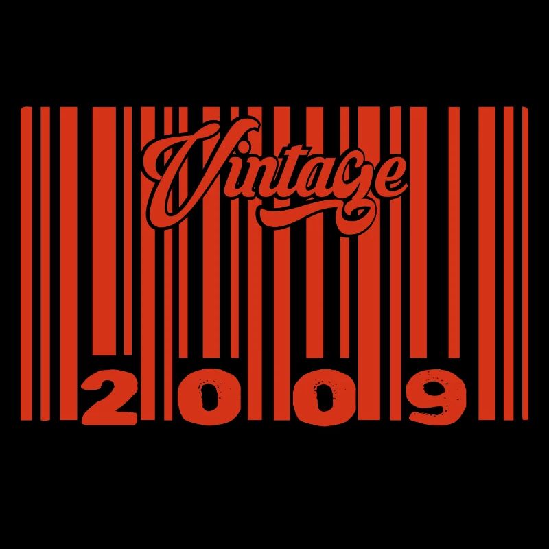 Vintage 2009 Born In 2009 16 Year Old Bar Code Anniversai
