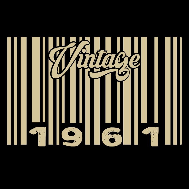 vintage 1961 Code barre 1961: Année 2025.