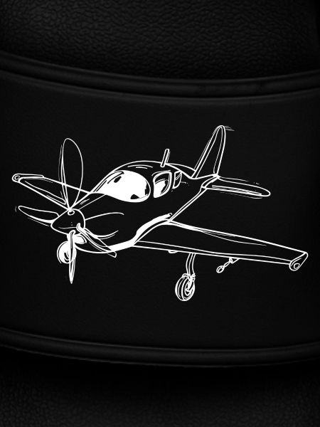 Propellerflugzeug Lineart