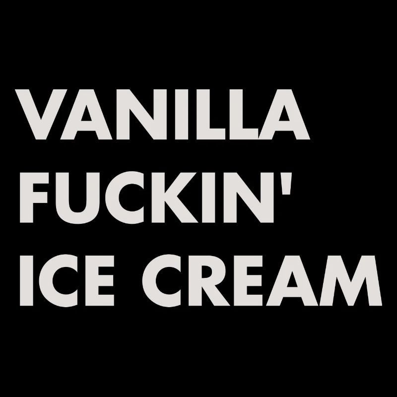 Vanille Eis - beiger Schriftzug