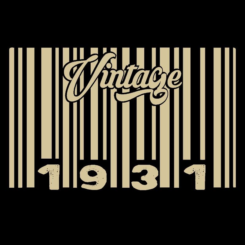 Vintage 1931 Barcode 1931: Year 2025.
