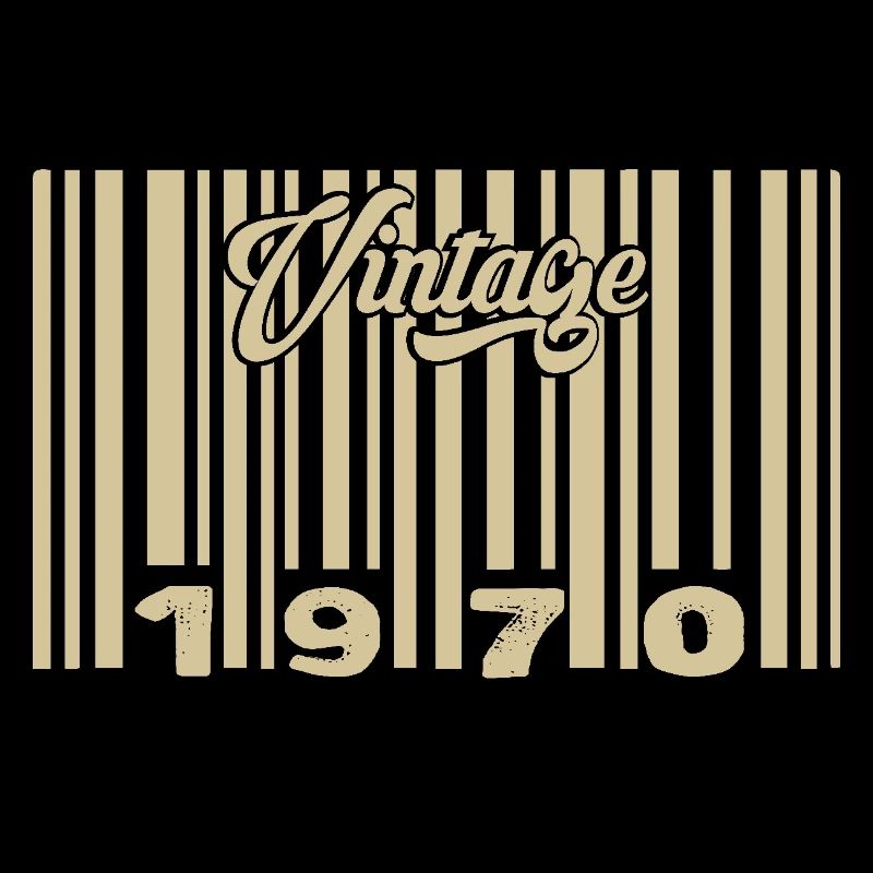 vintage 1970 Code barre 1970: Année 2025.