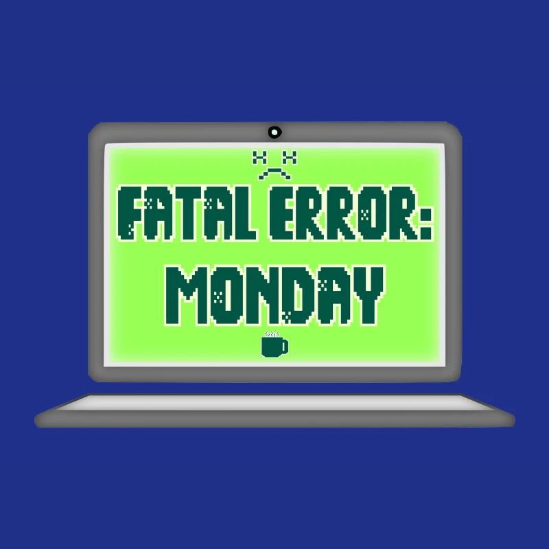 Fatal Error I Hate Mondays Geek Tech Sarcastic