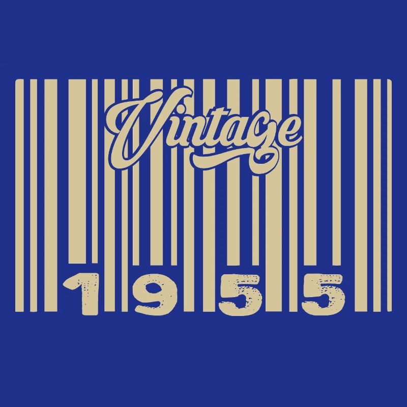 vintage 1955 Code barre 1955: Année 2025.