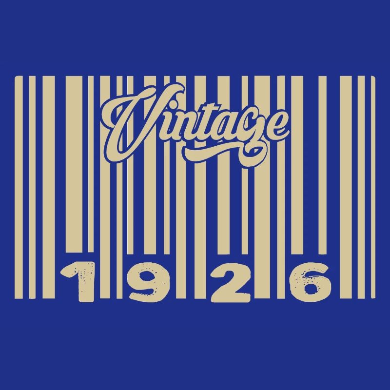 Vintage 1926 Barcode 1926: Year 2025.