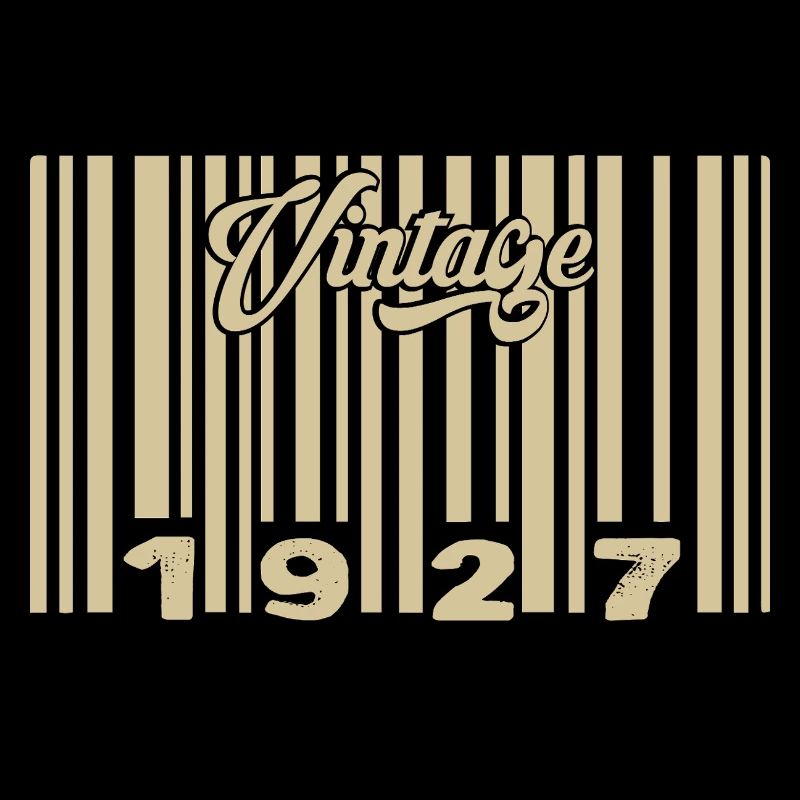 Vintage 1927 Barcode 1927: Year 2025.