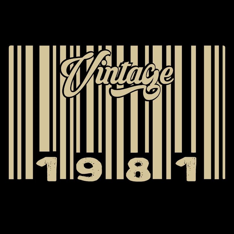 vintage 1981 Code barre 1981: Année 2025.
