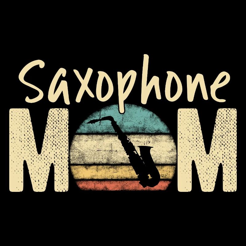Saxophon Mama Retro Vintage Marching Band Design