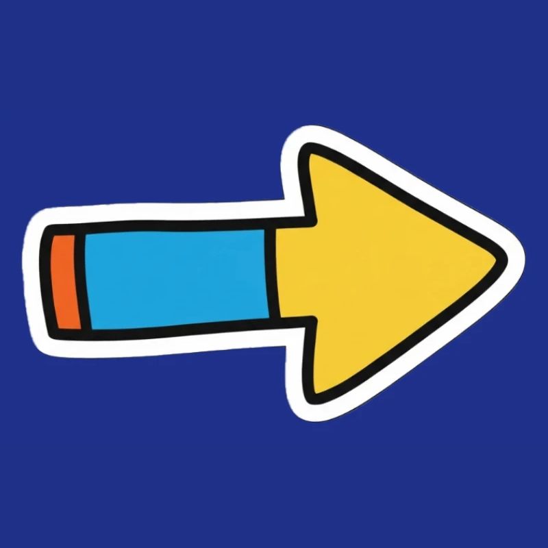 Comic Arrow Direction Right