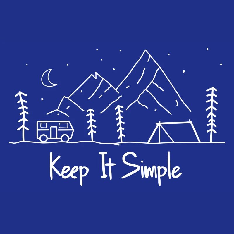 Keep it simple camper and tent in nature