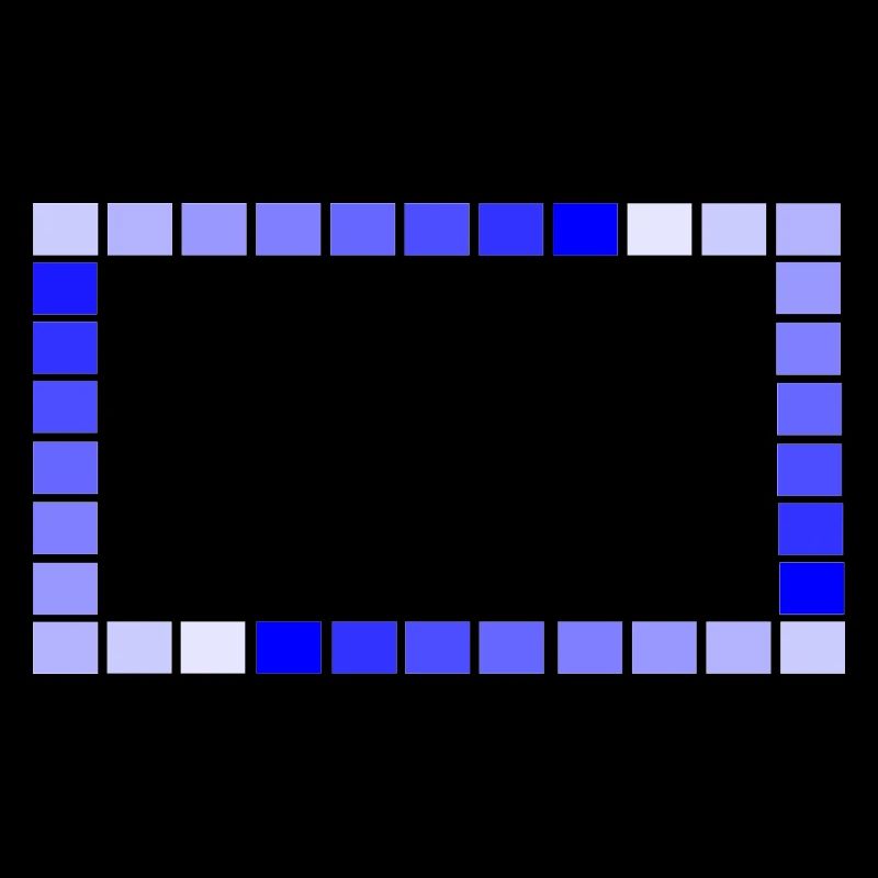 Game - Retro-Rahmen blaue Quadrate abgestuft