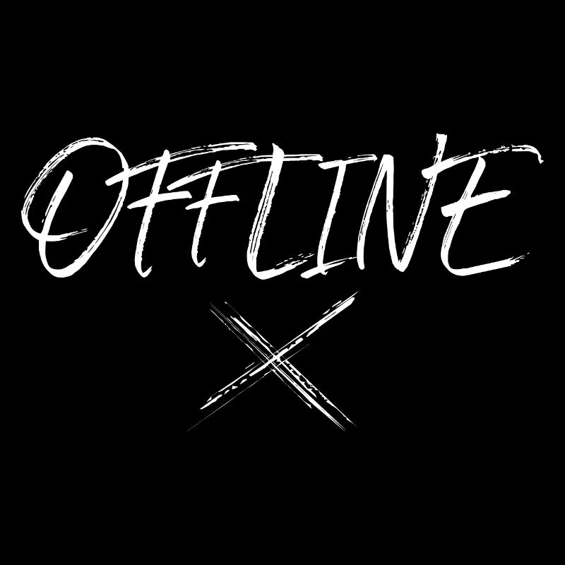 Offline Schriftzug – Minimalistisches Design
