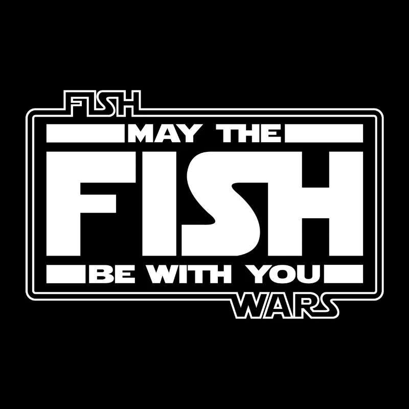 May the Fish be with YOU! (weiß/white)