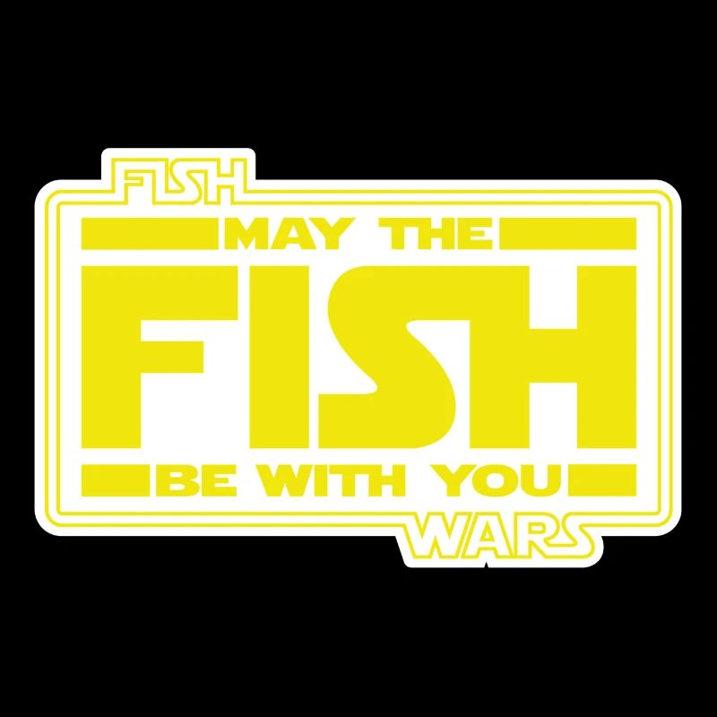 May the Fish be with YOU! (gelb/weiß)