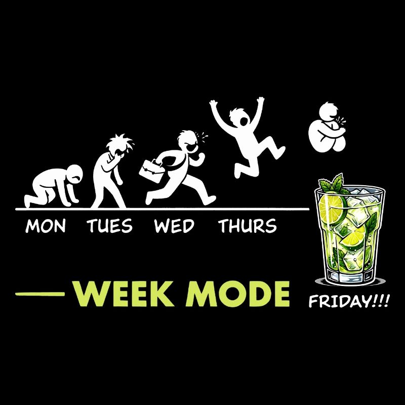 Vivement le week-end - humour Mojito apéro