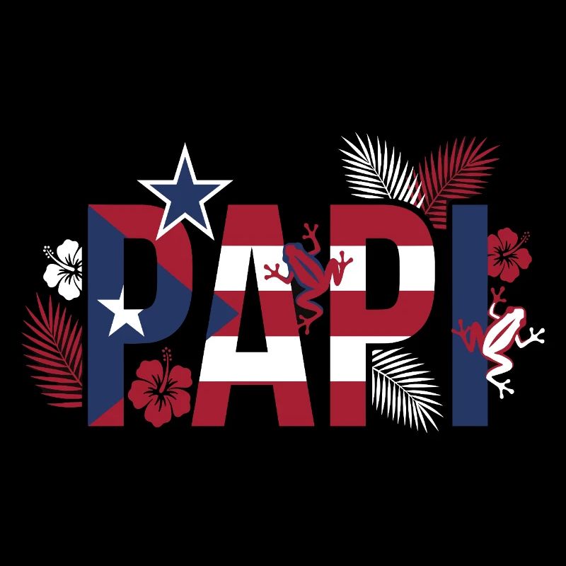 Papa drapeau Tropiques style Hawaï