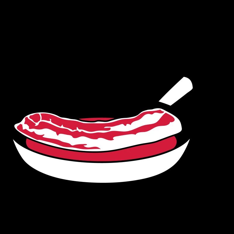 pan fry bacon ham meat delicious hung