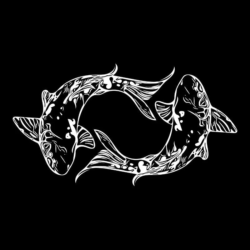 Vintage Koi Karpfen - Yin Yang