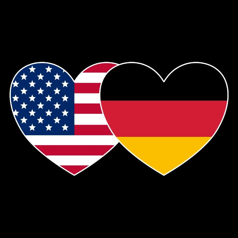 USA Germany Flag Heart