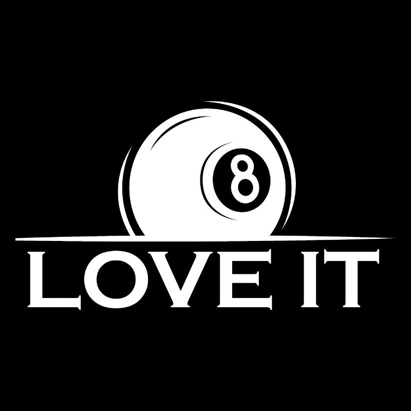 8 ball love it Billiards Team Club Group Graphics