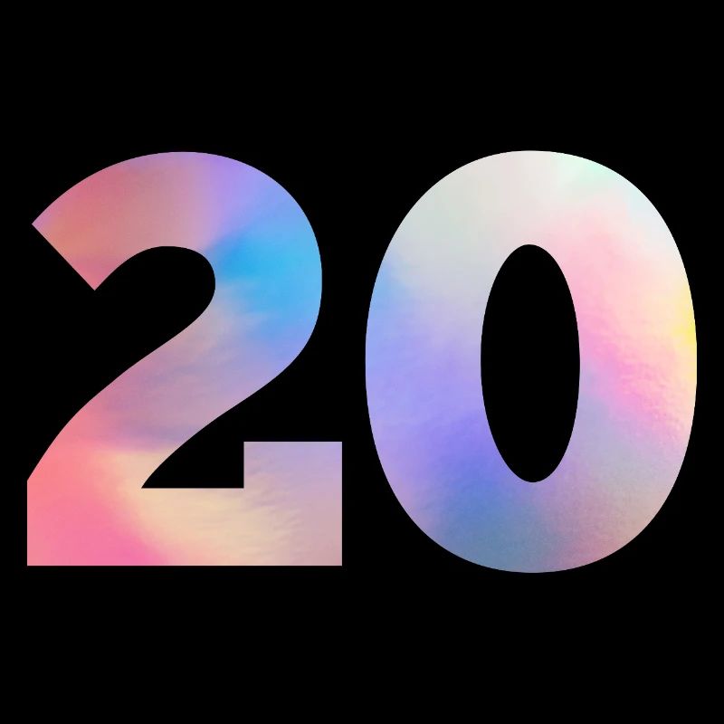 Numéro 20 coloré