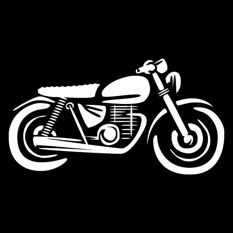 Dessin animé de cyclomoteur et de moto - motard de course rétro