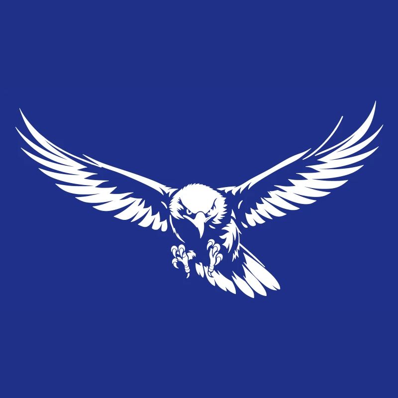 Attacking eagle in flight