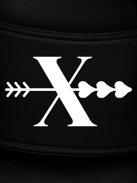 Buchstabe x Herzpfeil
