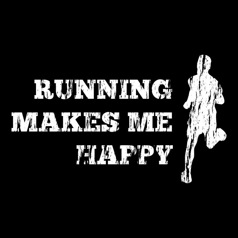 Courir me rend heureux courir en disant look usé