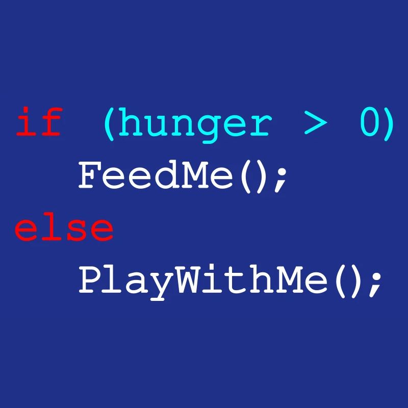 If hunger feed me else play with me - JavaScript