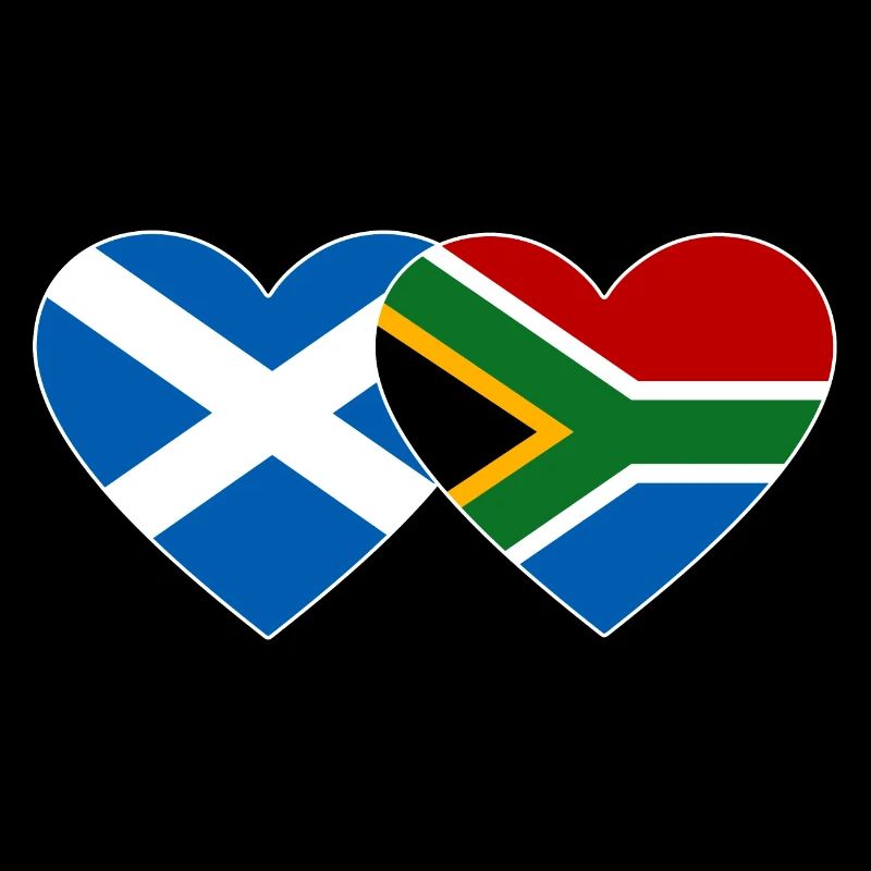 Ecosse Afrique du Sud Flag Heart