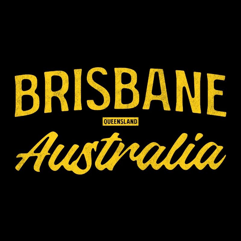 Typographie jaune de Brisbane, Australie