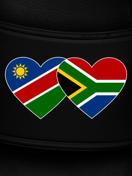 Namibia Südafrika Flagge Herz