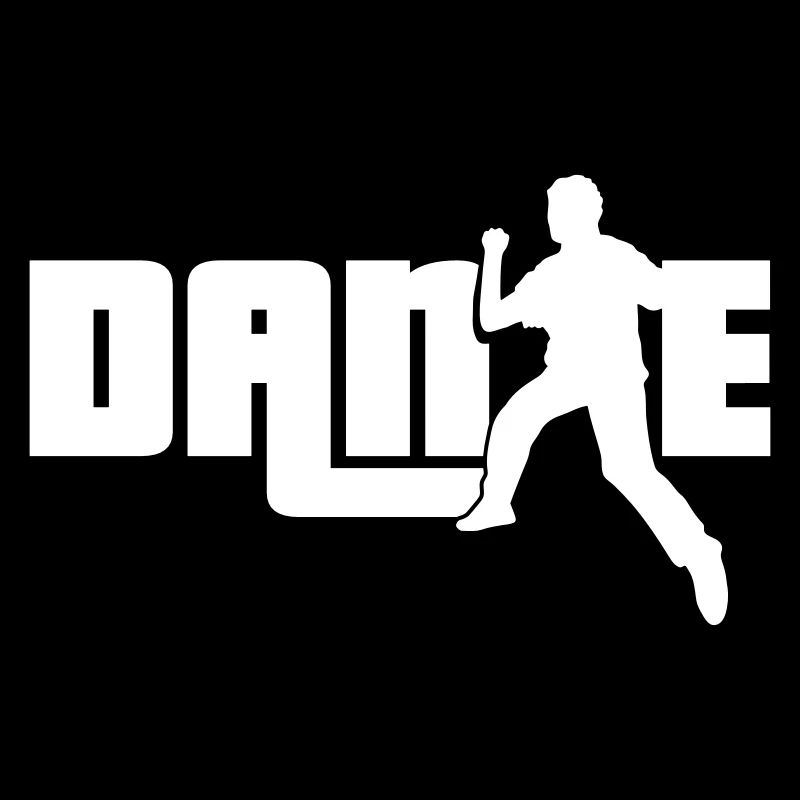 Dance Text Dancing Man Silhouette Party Music