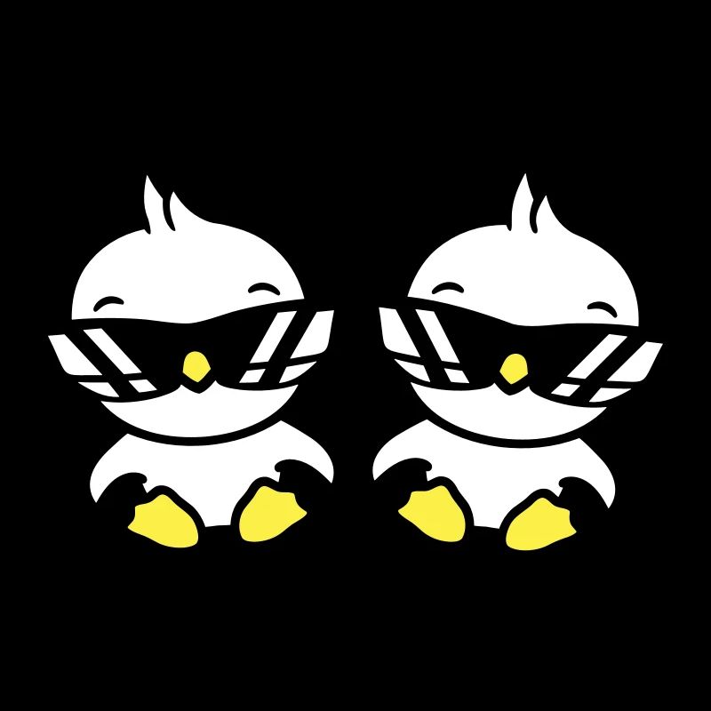 2 oiseaux lunettes de soleil Cool Sitting Two Friends Crew