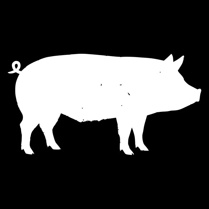 Schwein Silhouette Bauernhof Tier Vektor