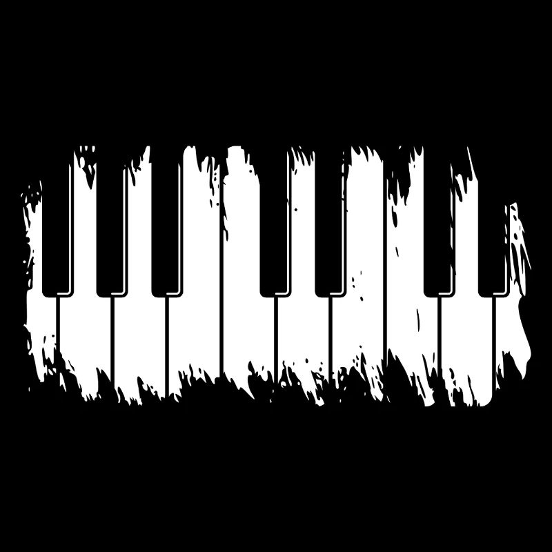 Grunge-Klavier-Tasten