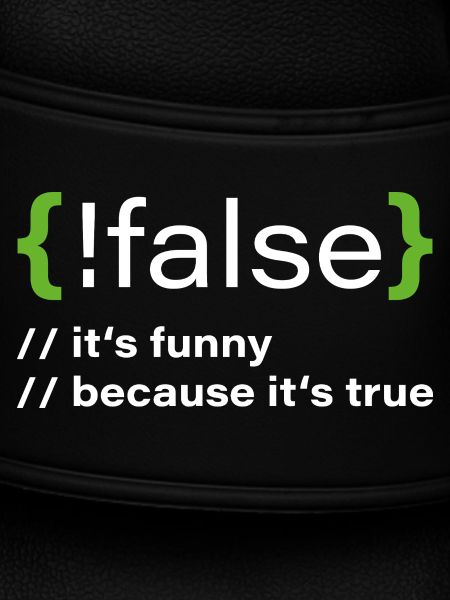 false – Lustiger Programmierer Spruch