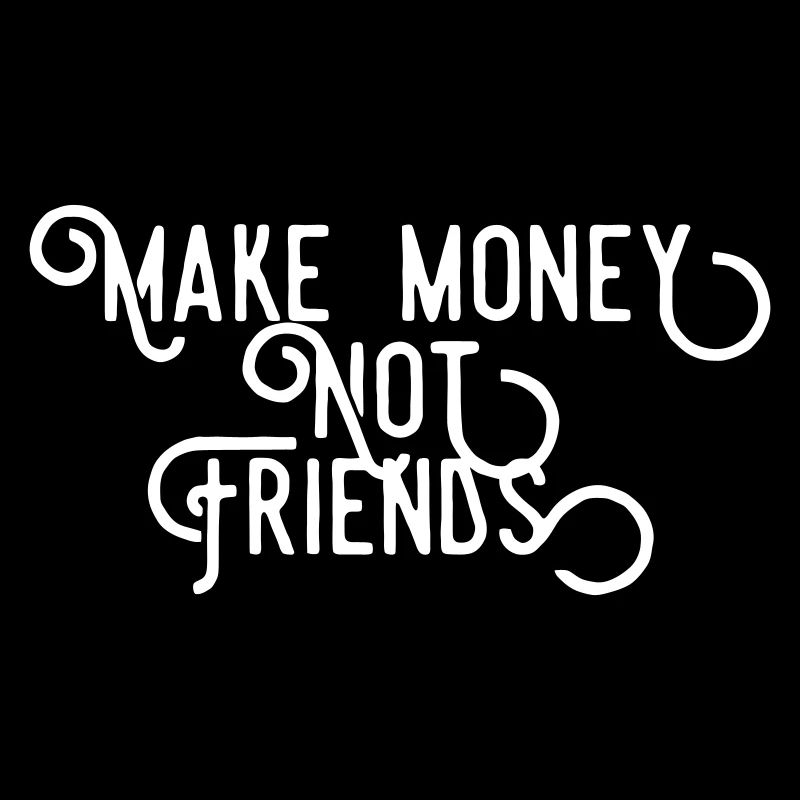 Citation de réussite du succès de l’hustle de gagner de l’argent et pas d’amis