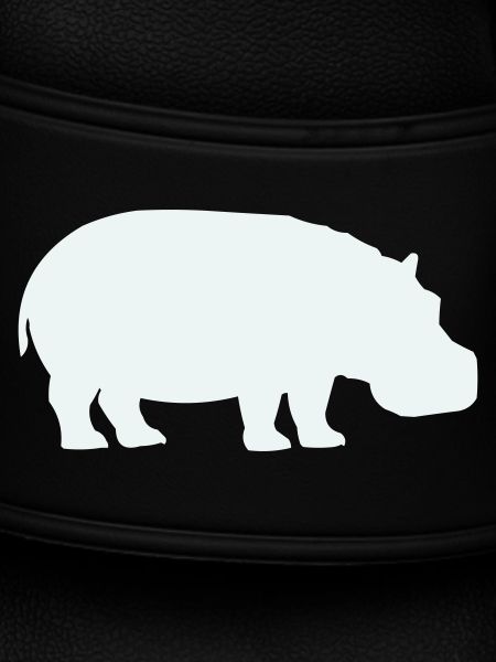 Blue Hippo Silhouette