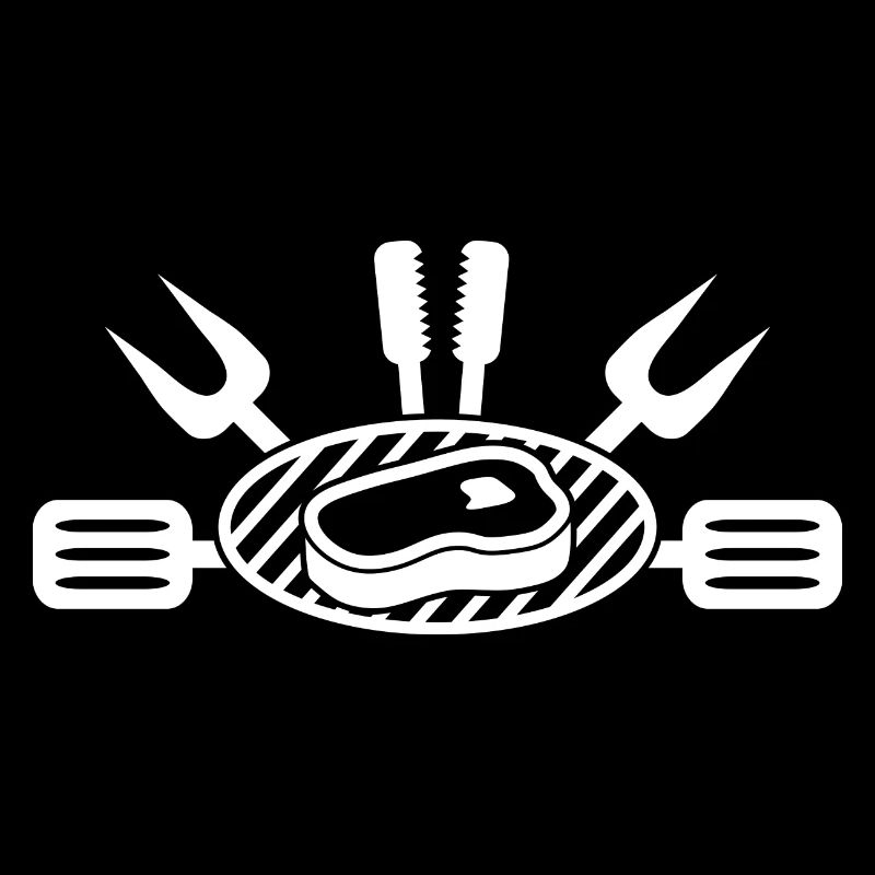 Grillmeister Emblem | BBQ Steak Icon