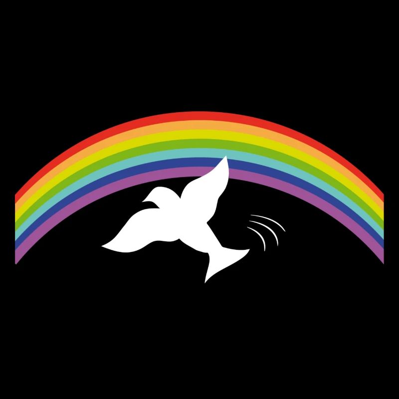 RAINBOW Regenbogen with peace dove