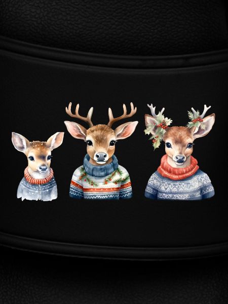 Winterhirsche Pullover-Trio
