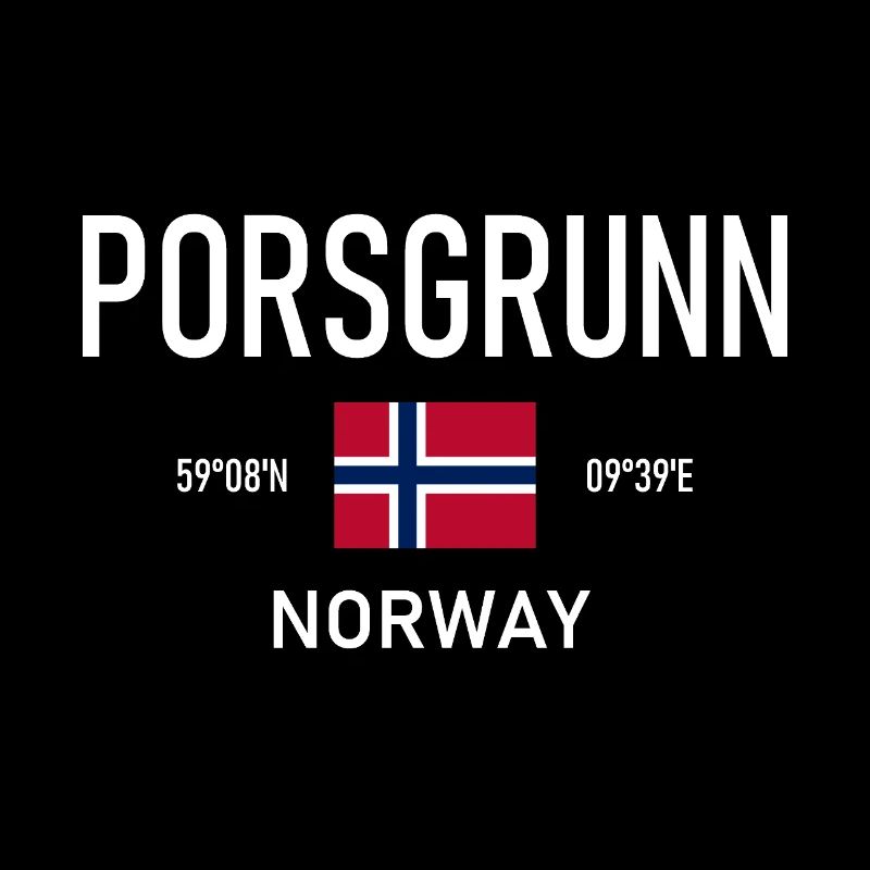 Porsgrunn - Norway - Coordinates - Flag