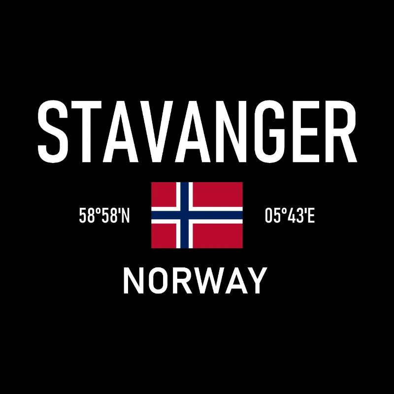 Stavanger - Norway - Coordinates - Flag