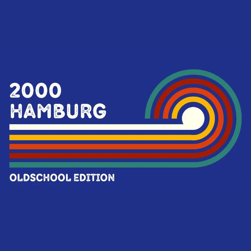 Hamburg Retro Shirt 2000 Code postal Souvenir Code postal