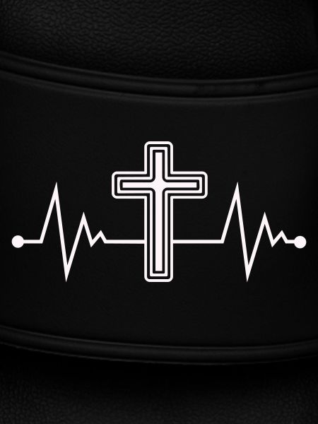 Cross heartbeat icon