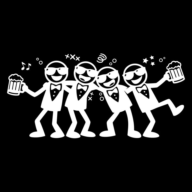 Bräutigam Freunde Gruppe Bier