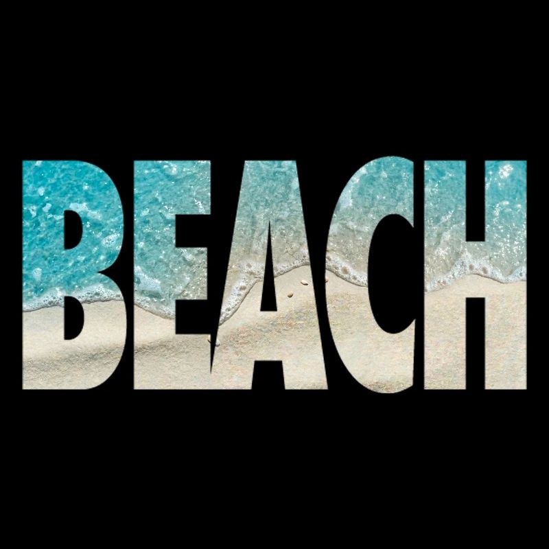 Tropical BEACH Ocean Text Vibe