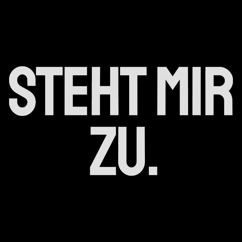 Steht mir zu. Helles Design für dunkle Produkte.